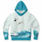 Waves & Cranes Pullover Hoodie Unisex (3 variants)