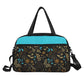 Dark Brown/Blue Berries Fitness Handbag (Model 1671)