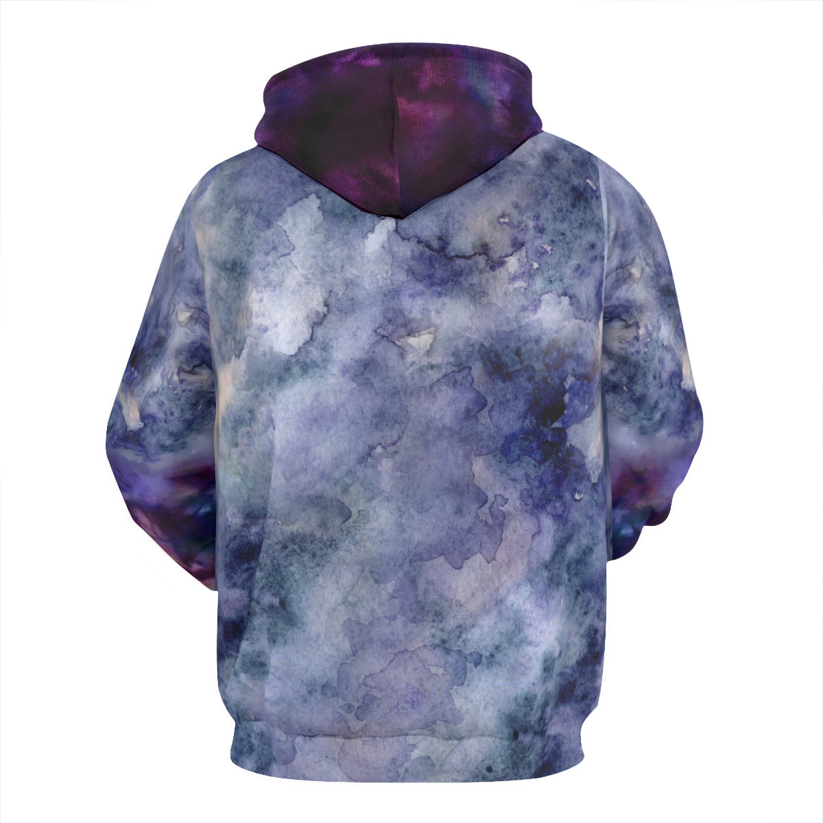 Marble Cotton Hoodie - grey/purple