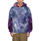 Marble Cotton Hoodie - grey/purple