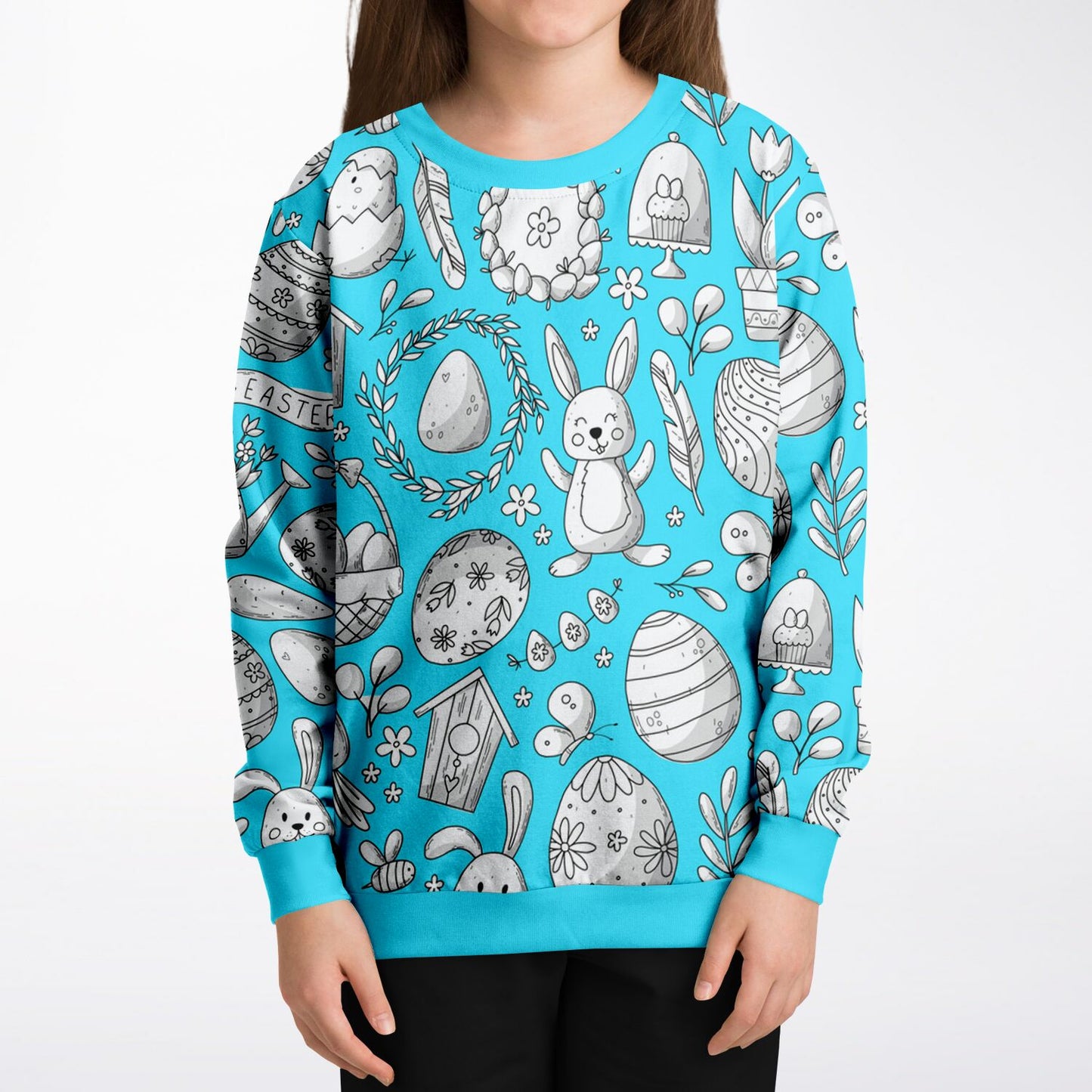 Easter Blue Kids Sweatshirt