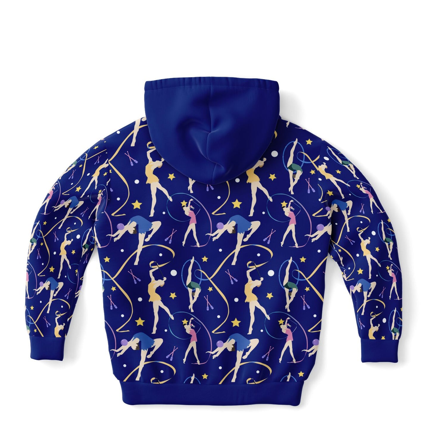 Blue Gymnastics Girl Kids Hoodie