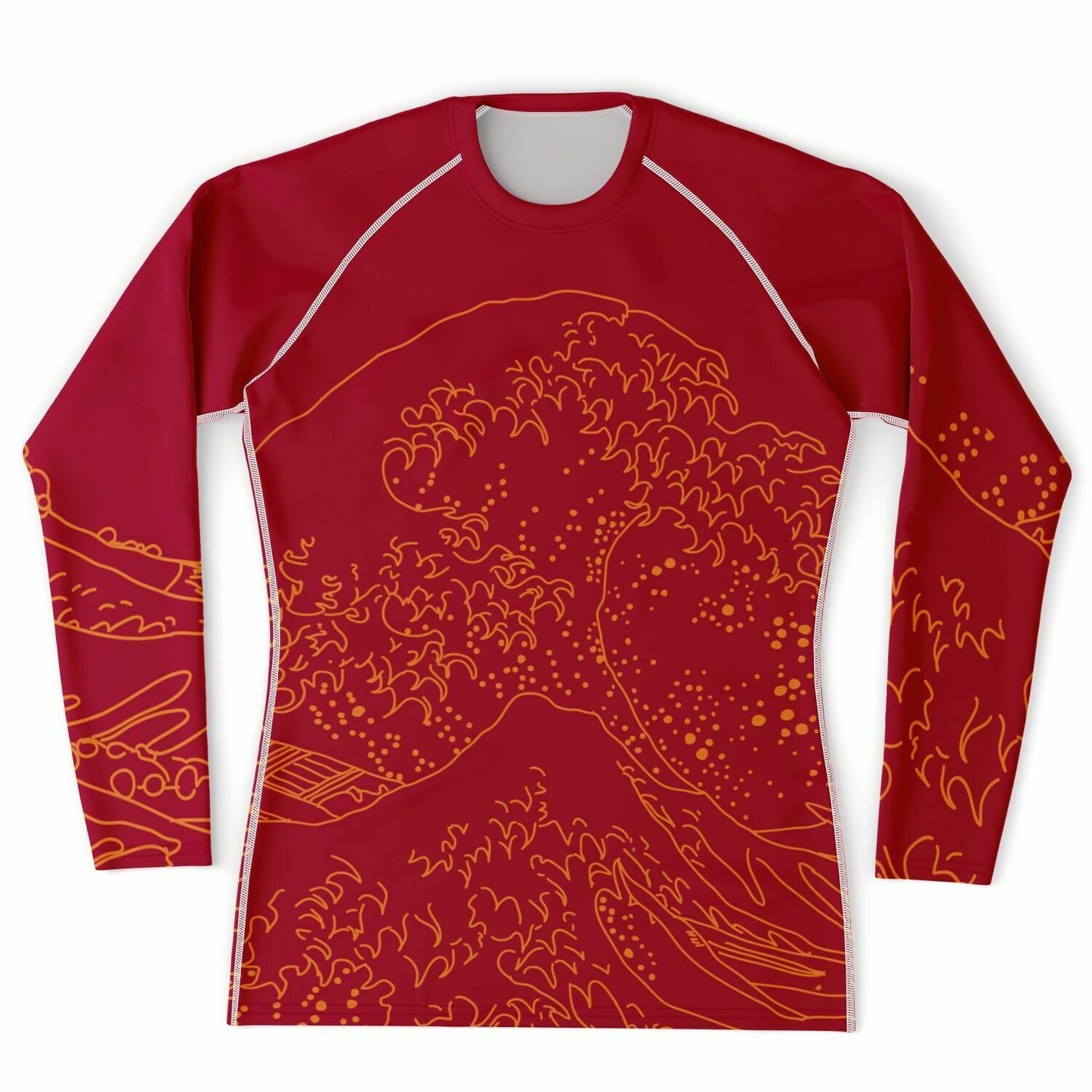 Waves Red Men's Rashguard