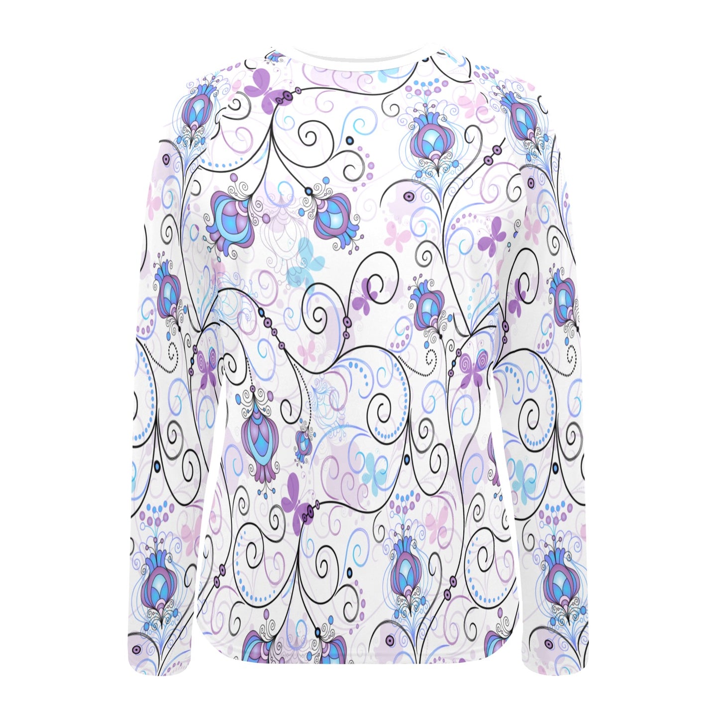 Purple Flowers Women's Swim Shirt
