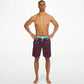Math Mulberry Red Men's Board Shorts