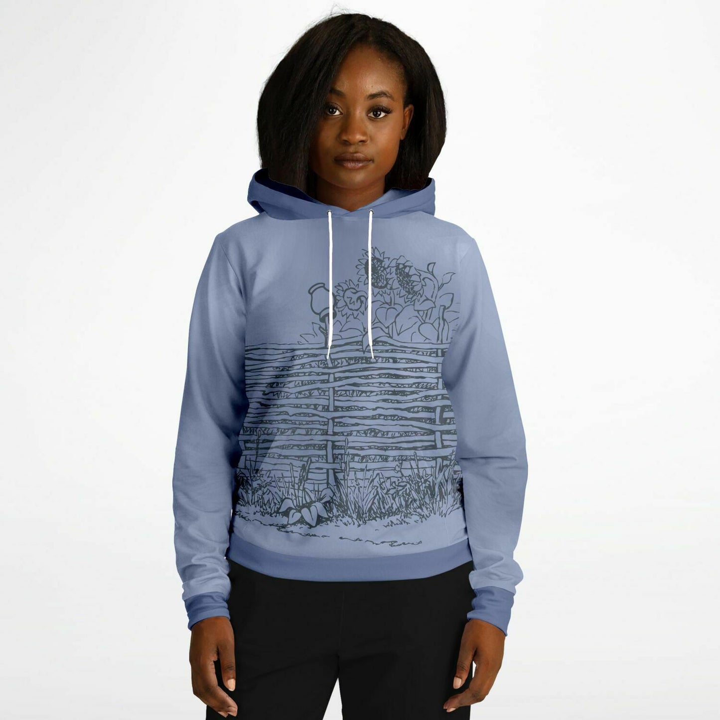 Village Fence Grey Hoodie Unisex