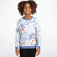 Autumn Blue Flowers Kids Sweatshirt