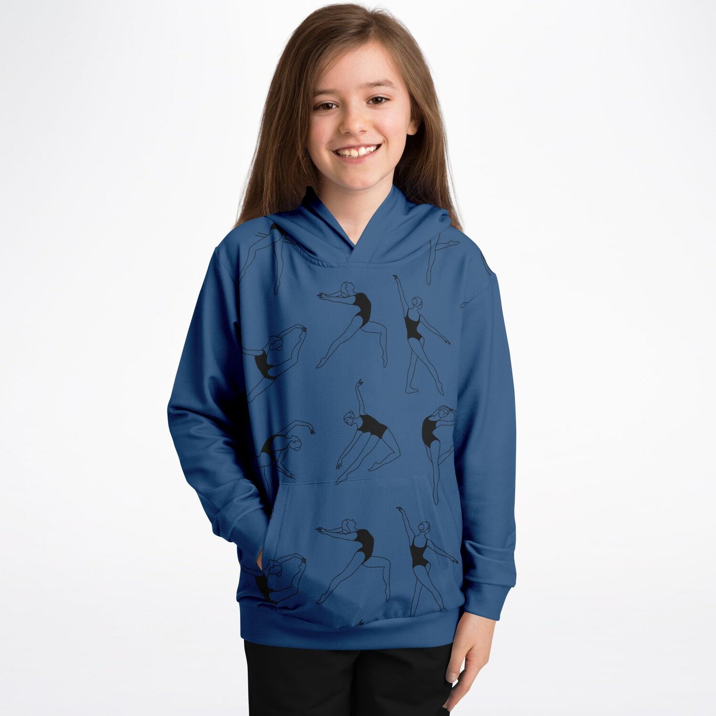 Blue Gymnastics Kids Hoodie