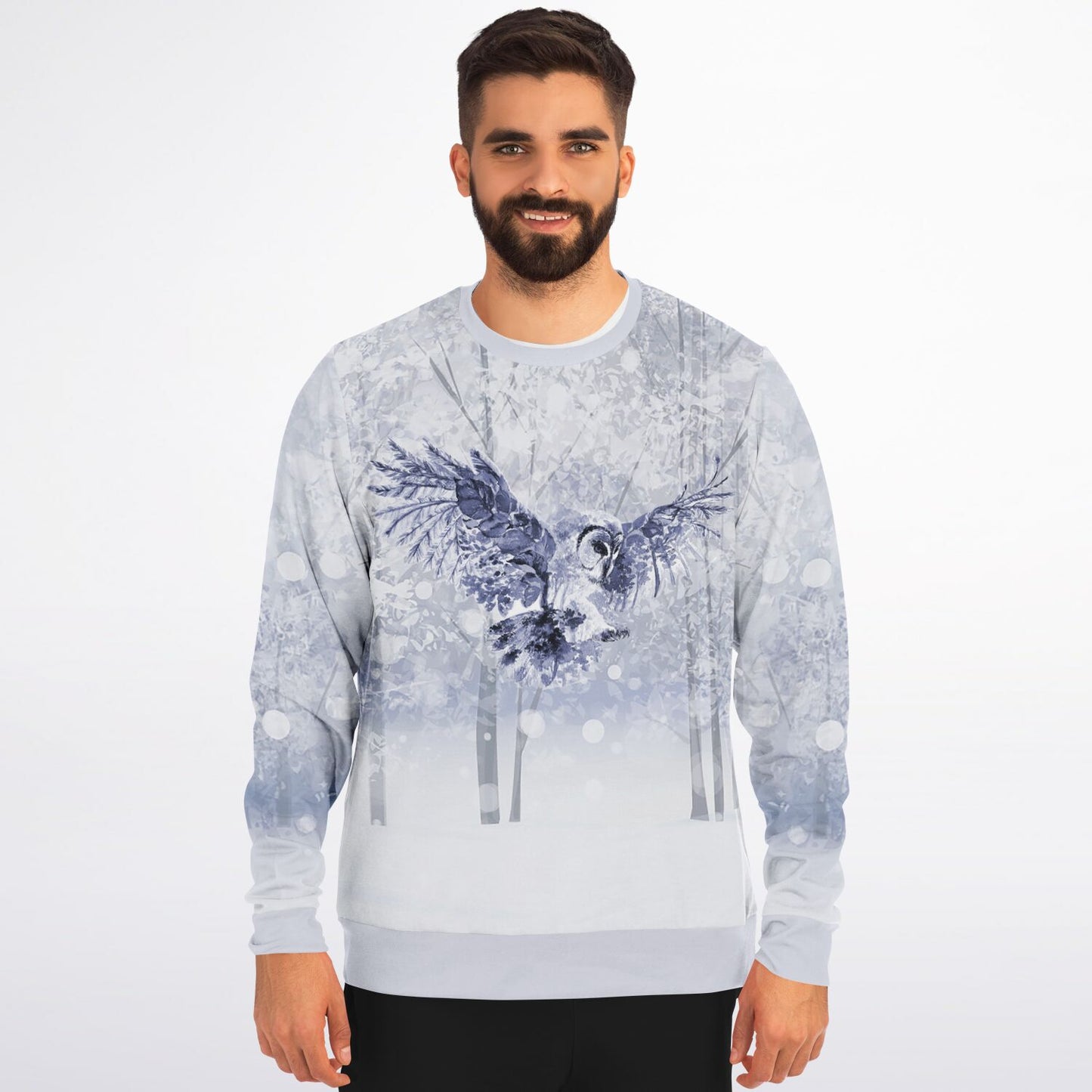 Winter Forest Owl Sweatshirt Unisex