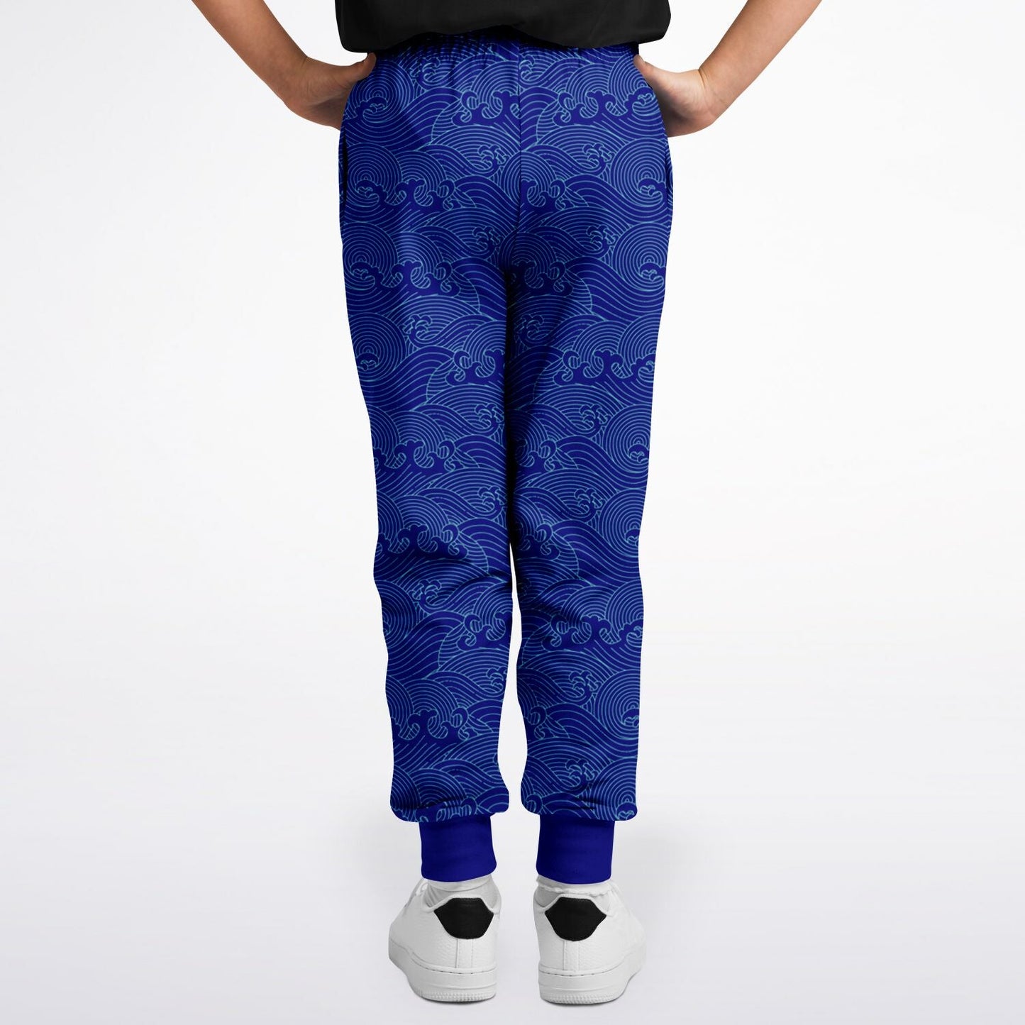 Waves Kids Poly Joggers Dark Blue