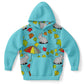 Blue Animals Kids Hoodie