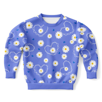 Blue Daisies Kids Sweatshirt