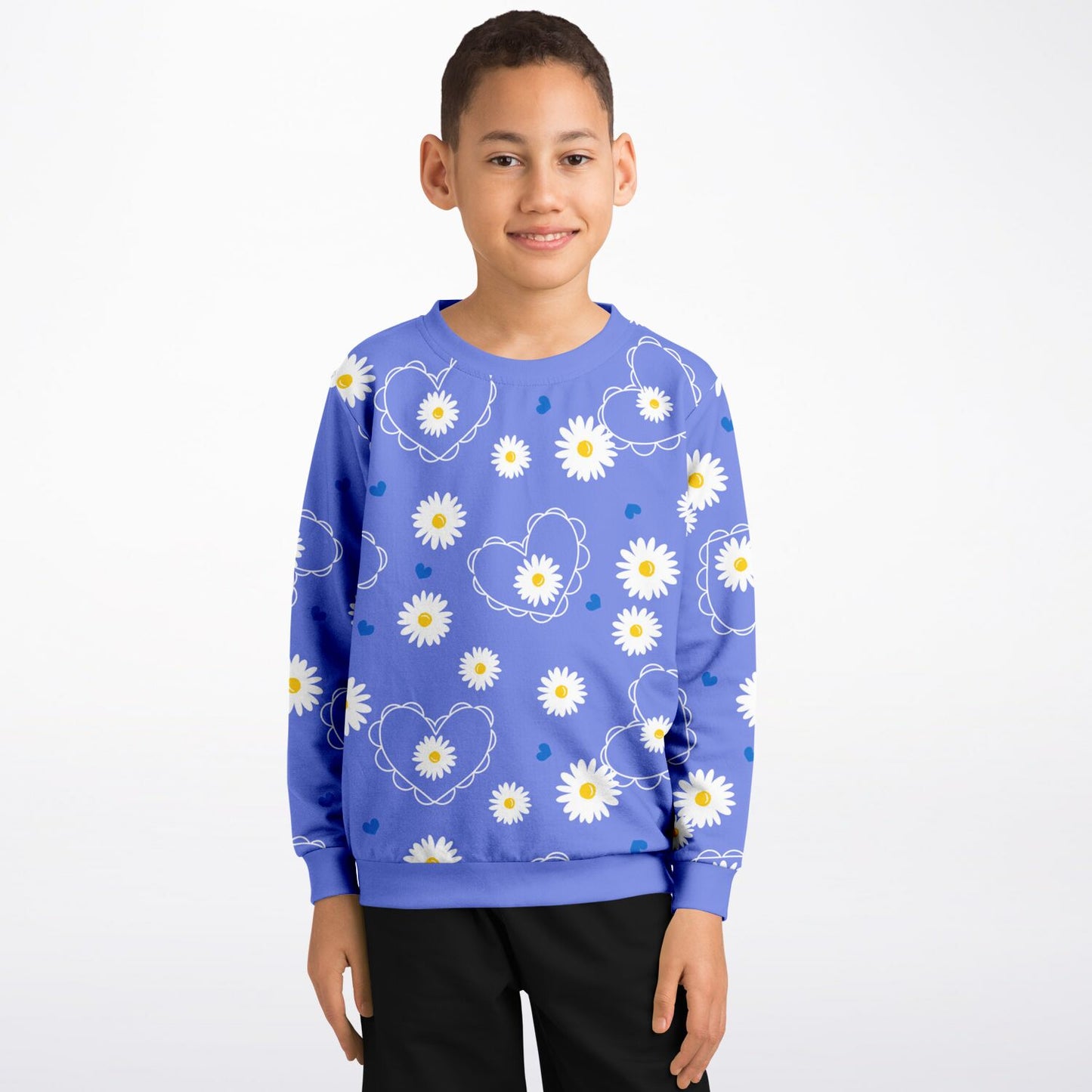 Blue Daisies Kids Sweatshirt