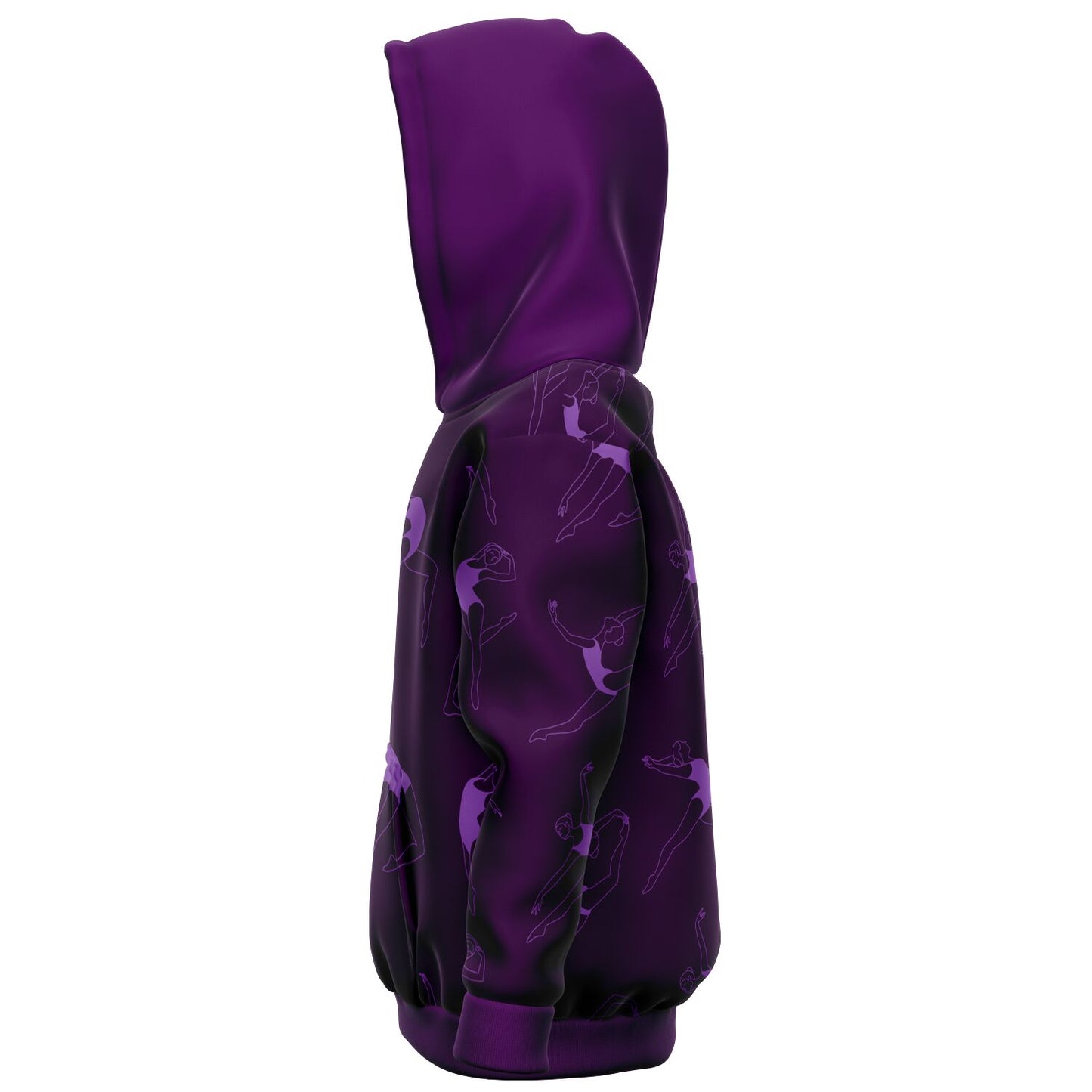 Purple Gymnastics Girl Kids Hoodie