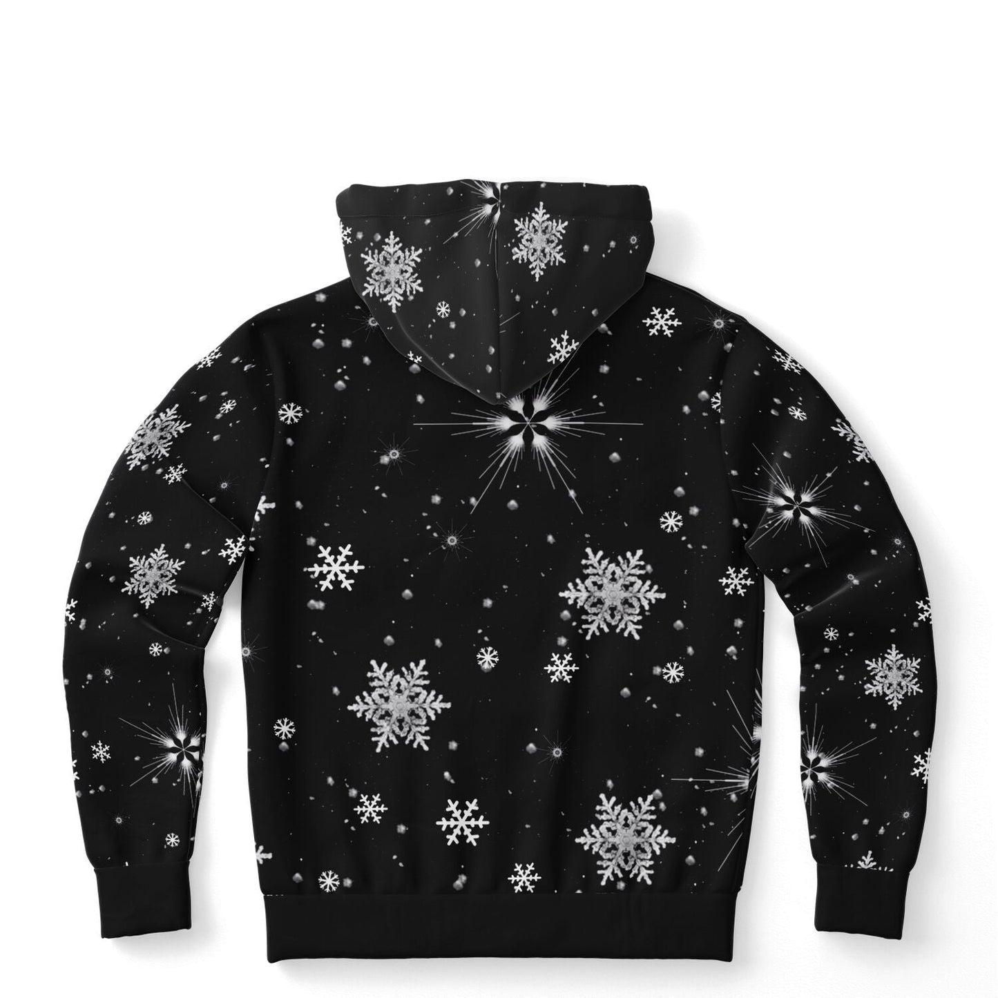 Black Snowflakes Hoodie Unisex (W)