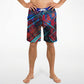 Abstract Red-Blue Men's Board Shorts