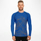 Waves Blue Men's Rashguard (black)