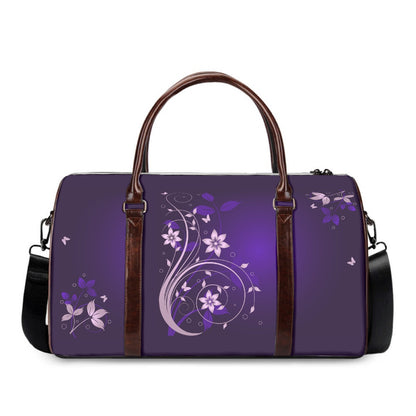 Purple Flower Swirl Travel Bag (Small and Medium)