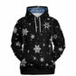 Black Snowflakes Hoodie Unisex (W)