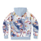 Blue Leaves Zip Hoodie Unisex - custom