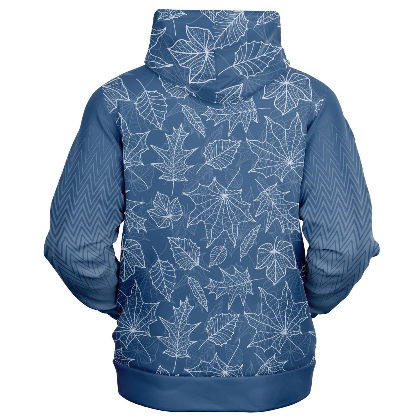 Blue Leaves Zip Hoodie Unisex