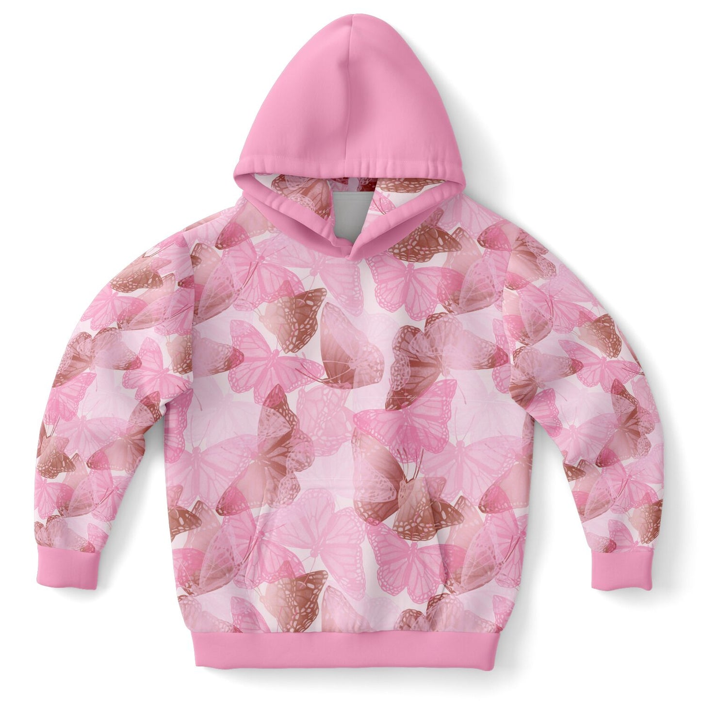 Pink Butterflies Kids Hoodie