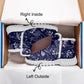 Dark Blue Winter Flowers Fur Zipper Boots