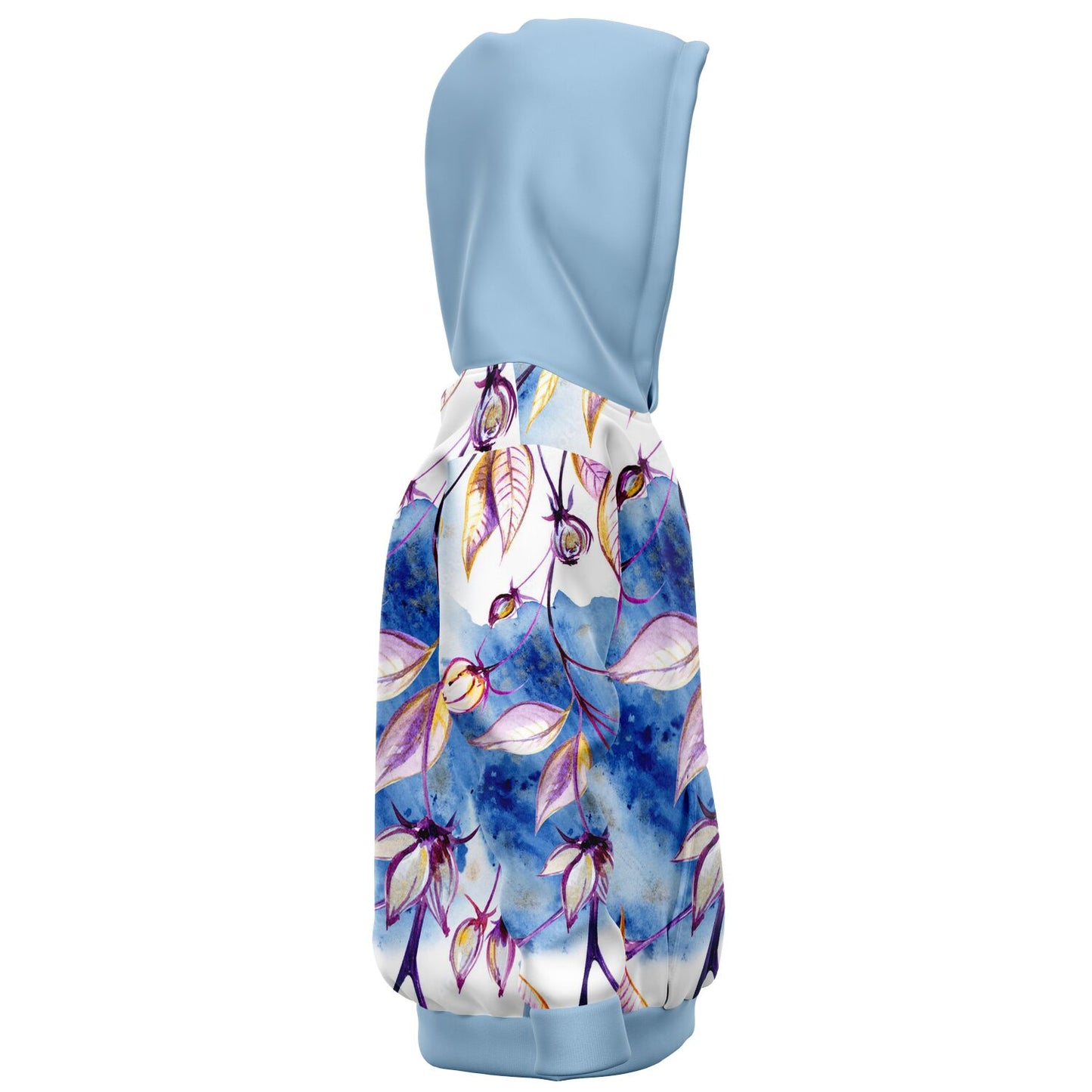 Blue Leaves Bright Kids Hoodie