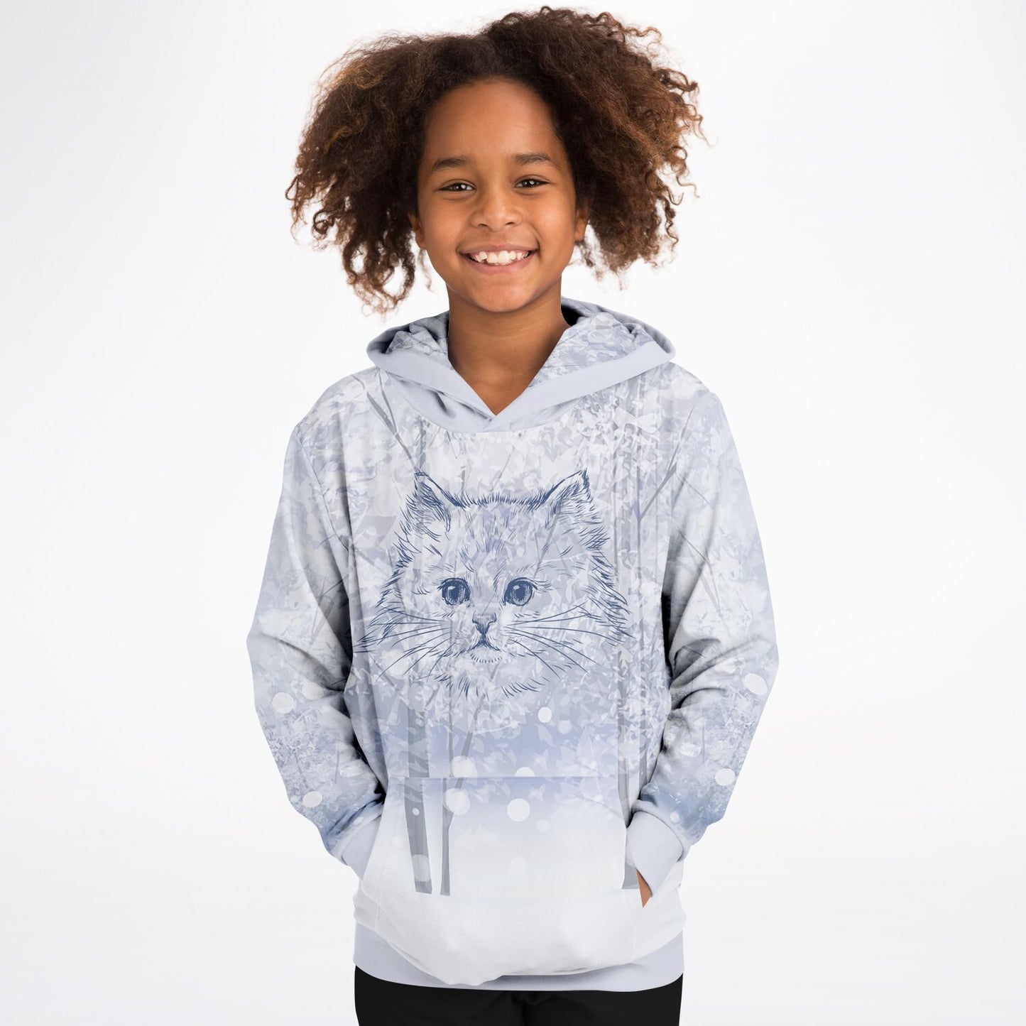 Winter Cat Kids Hoodie