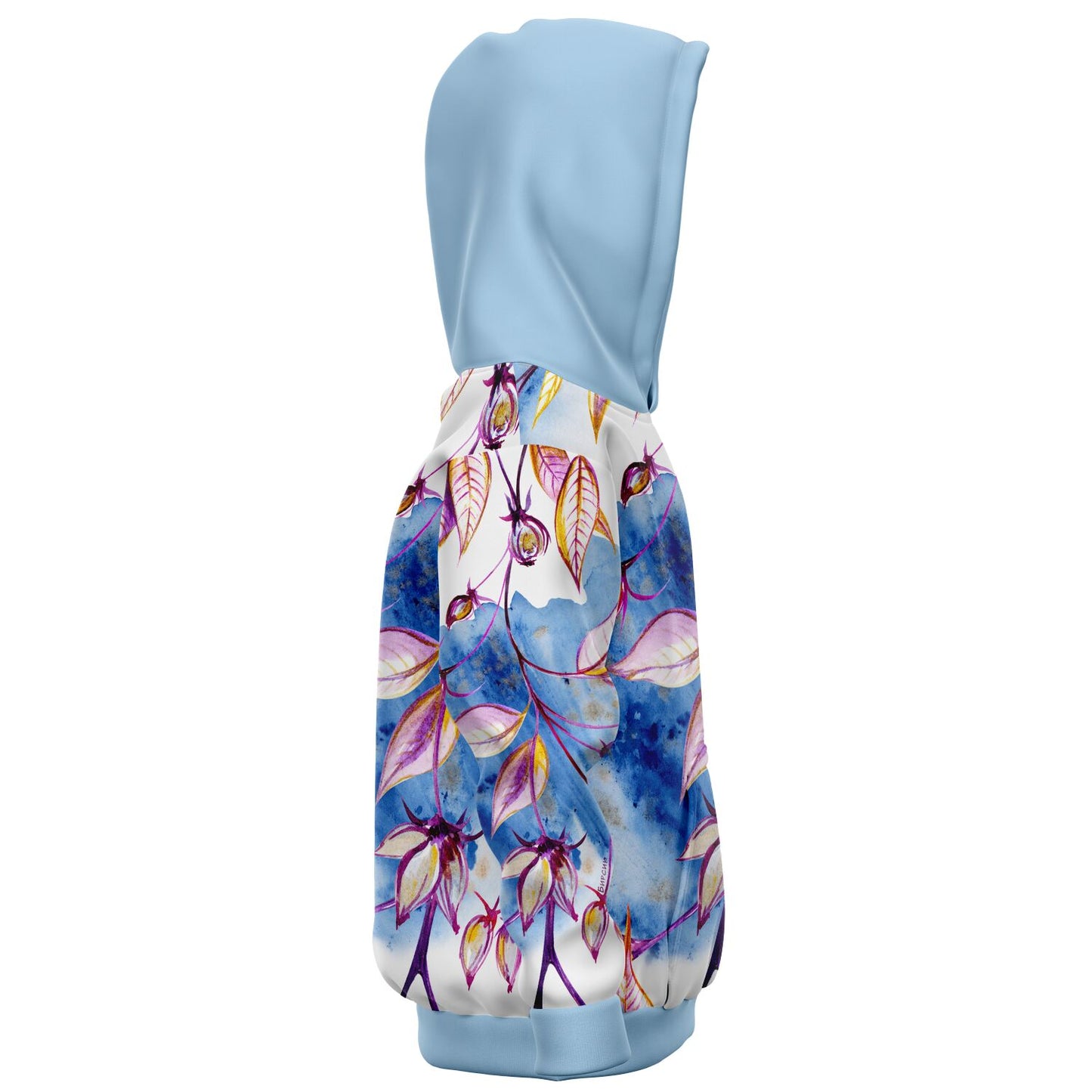 Blue Leaves Kids Hoodie - custom