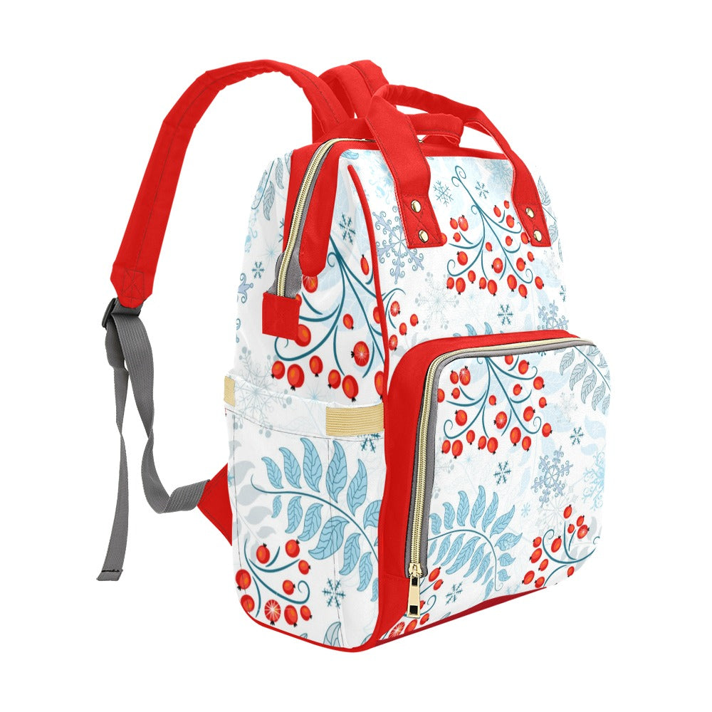 Winter Berries Multipurpose Backpack/Diaper Bag