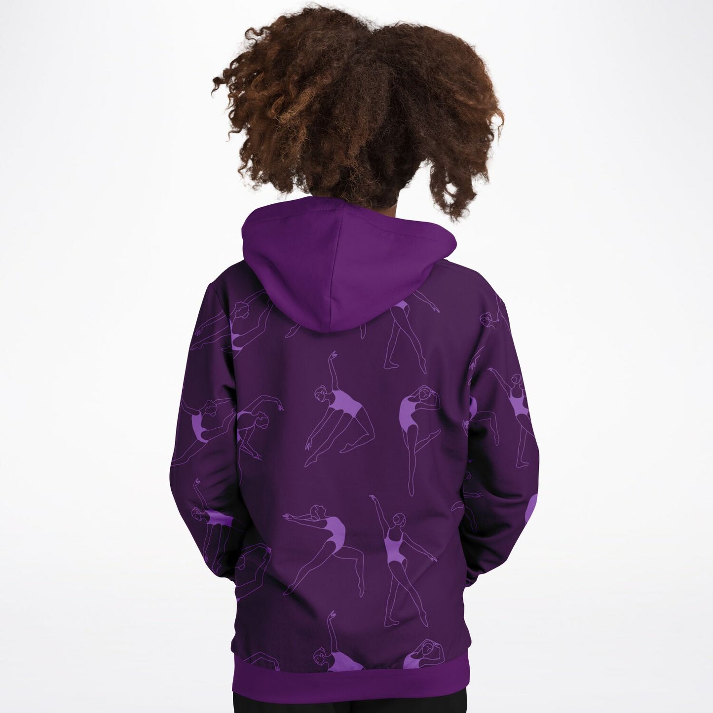 Purple Gymnastics Girl Kids Hoodie