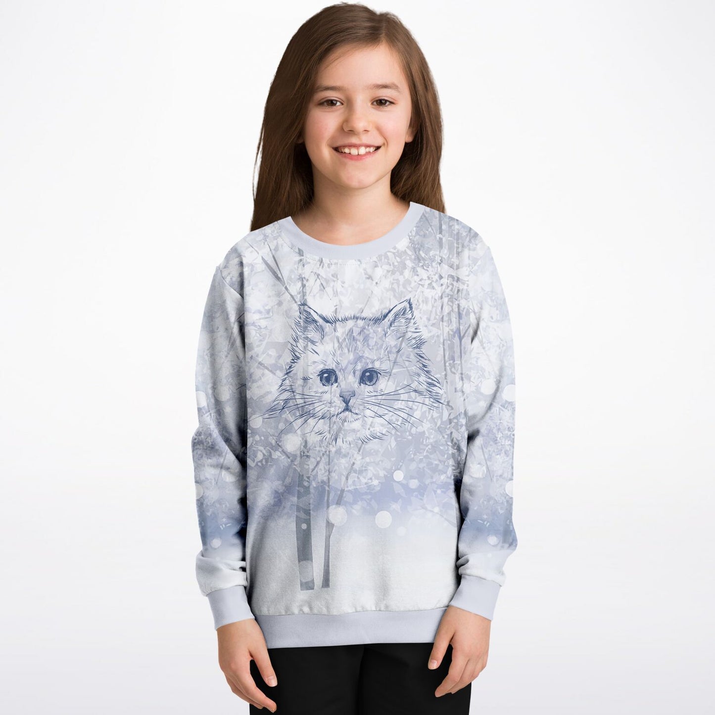 Winter Cat Kids Sweatshirt