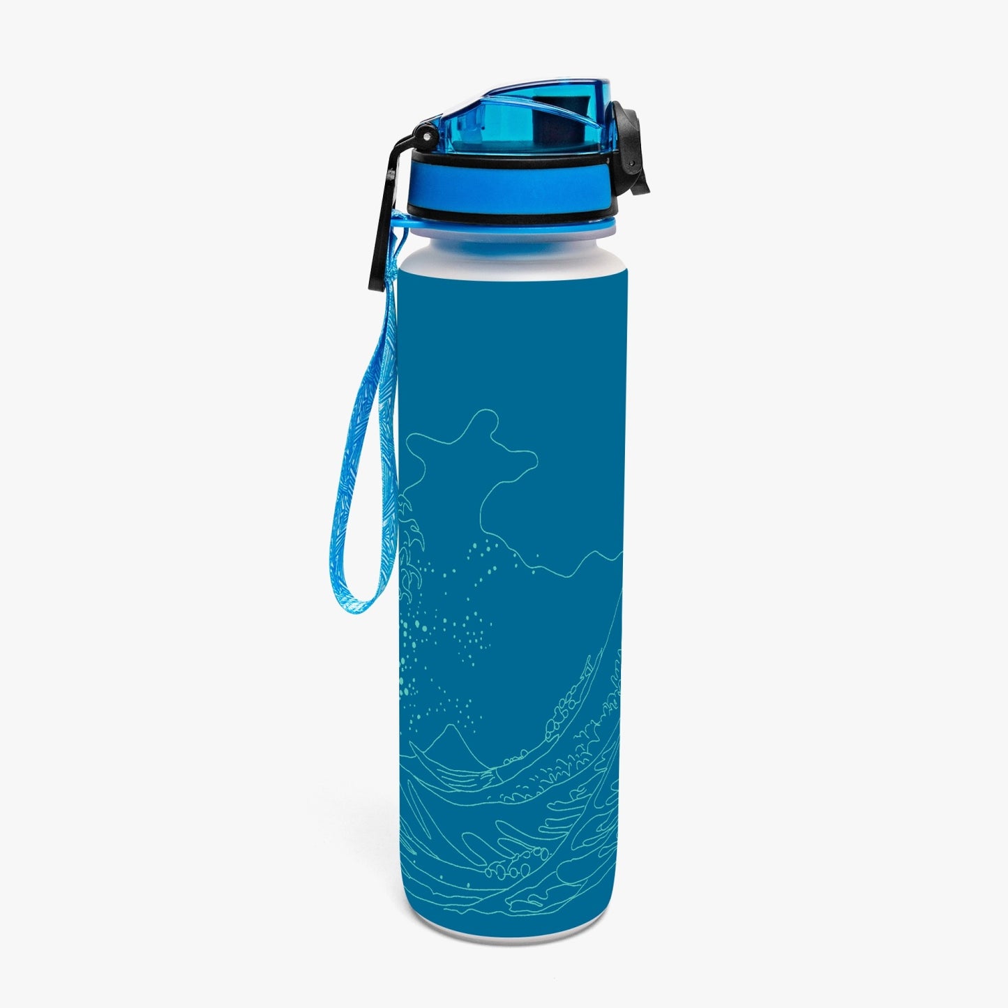 32oz Blue Wave Water Tracker Bottle