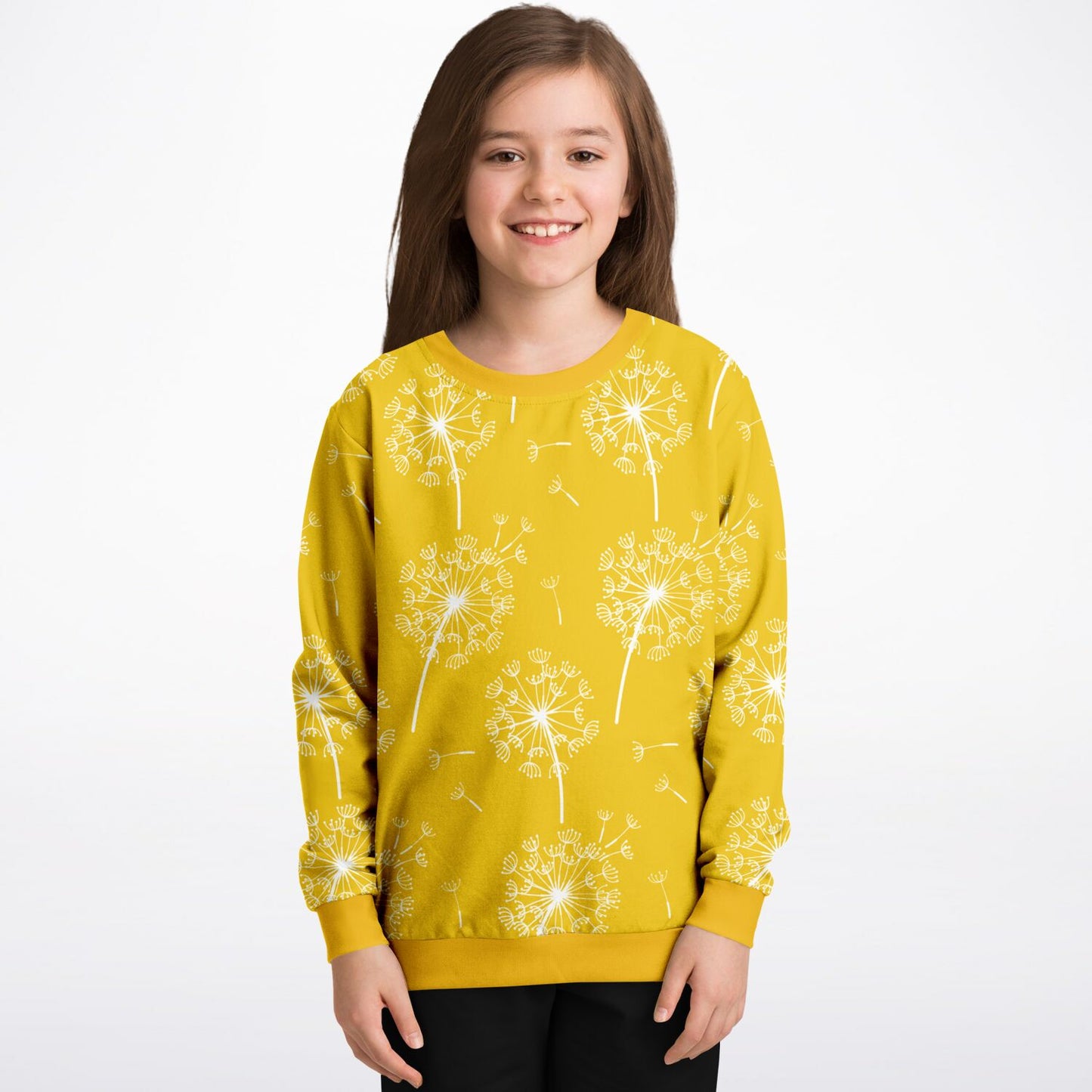 Yellow Dandelions Kids Sweatshirt
