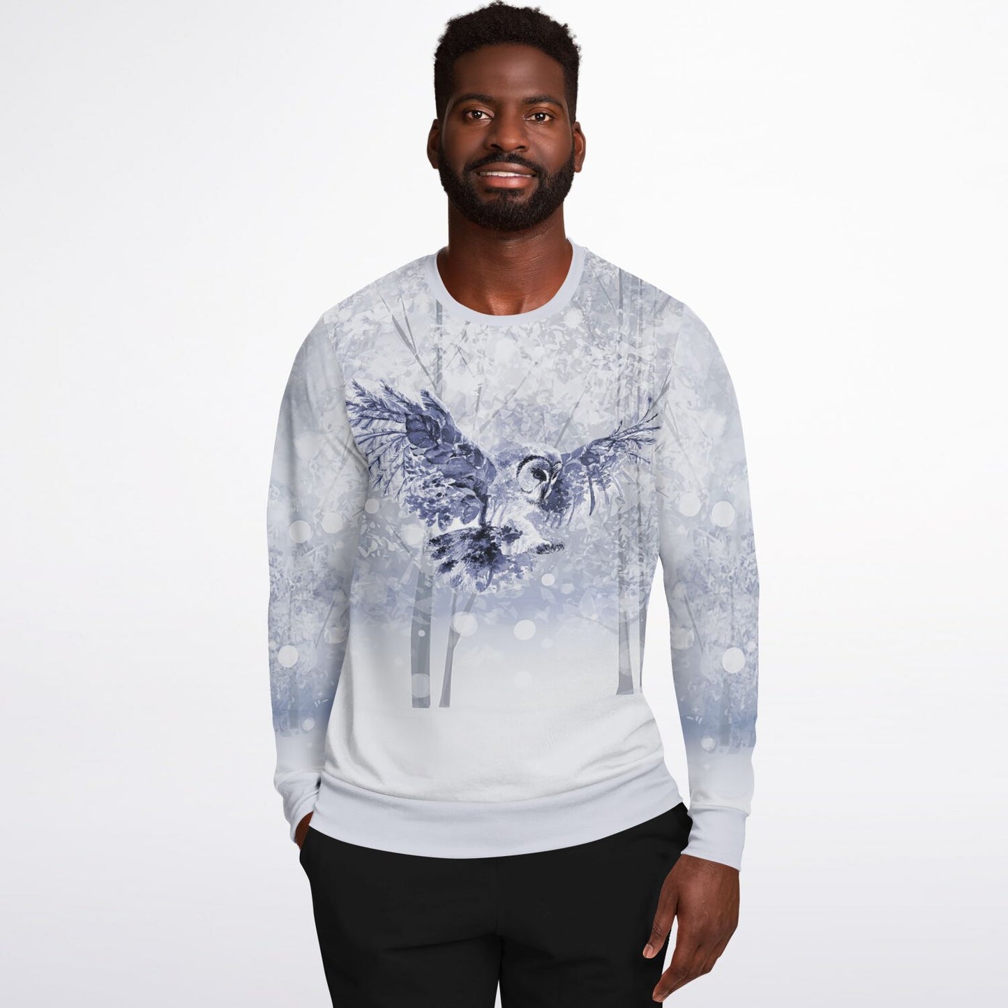 Winter Forest Owl Sweatshirt Unisex