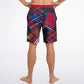 Abstract Red Men's Board Shorts