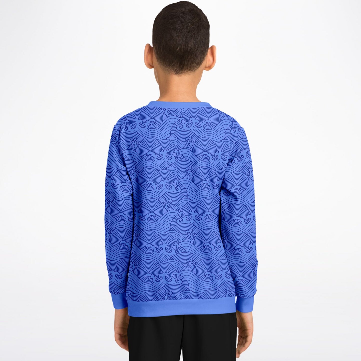 Waves and Ship Kids Poly Swearshirt