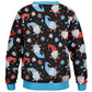 Black Winter Gnomes Kids Sweatshirt