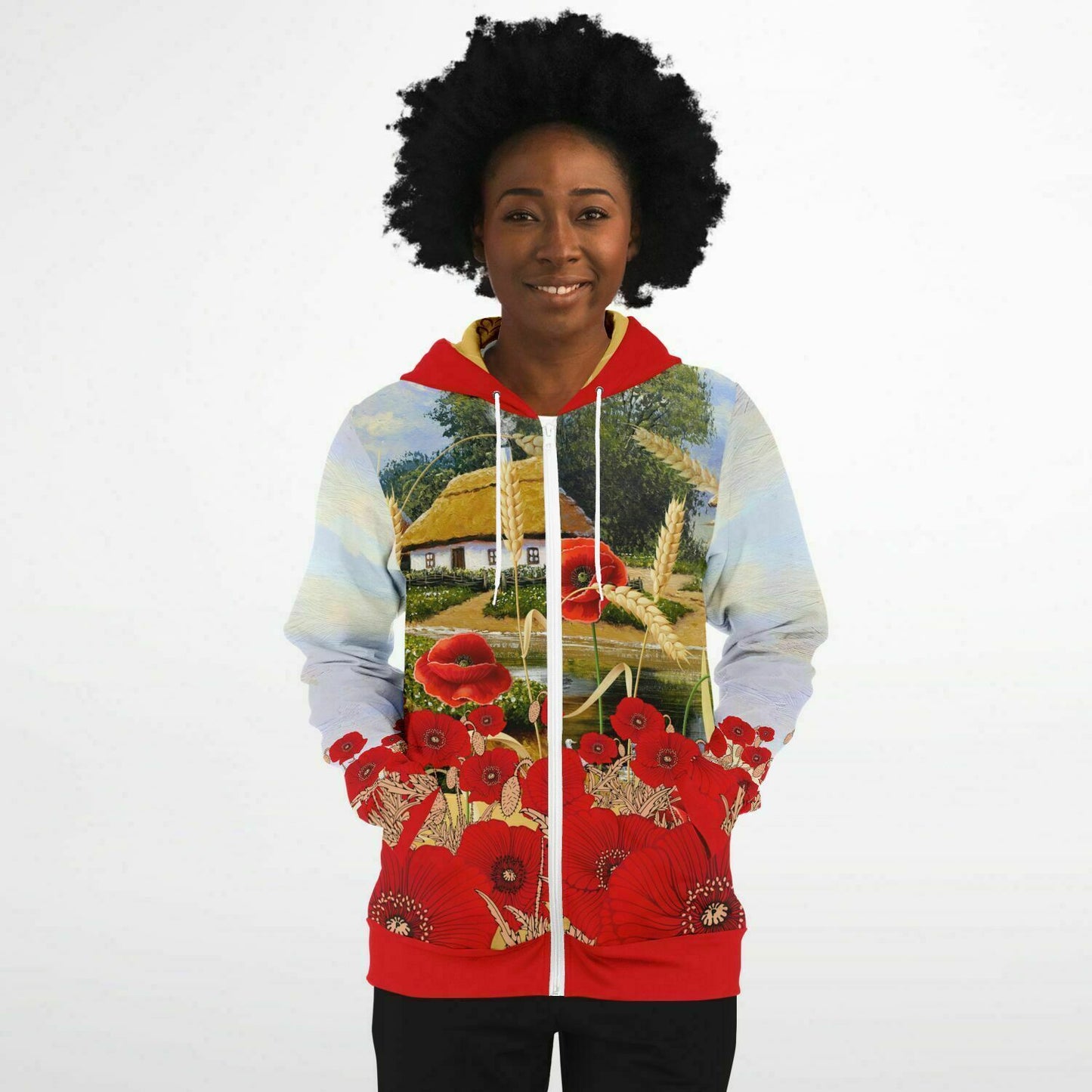 Ukraine Summer Village 1 Zip Hoodie Unisex