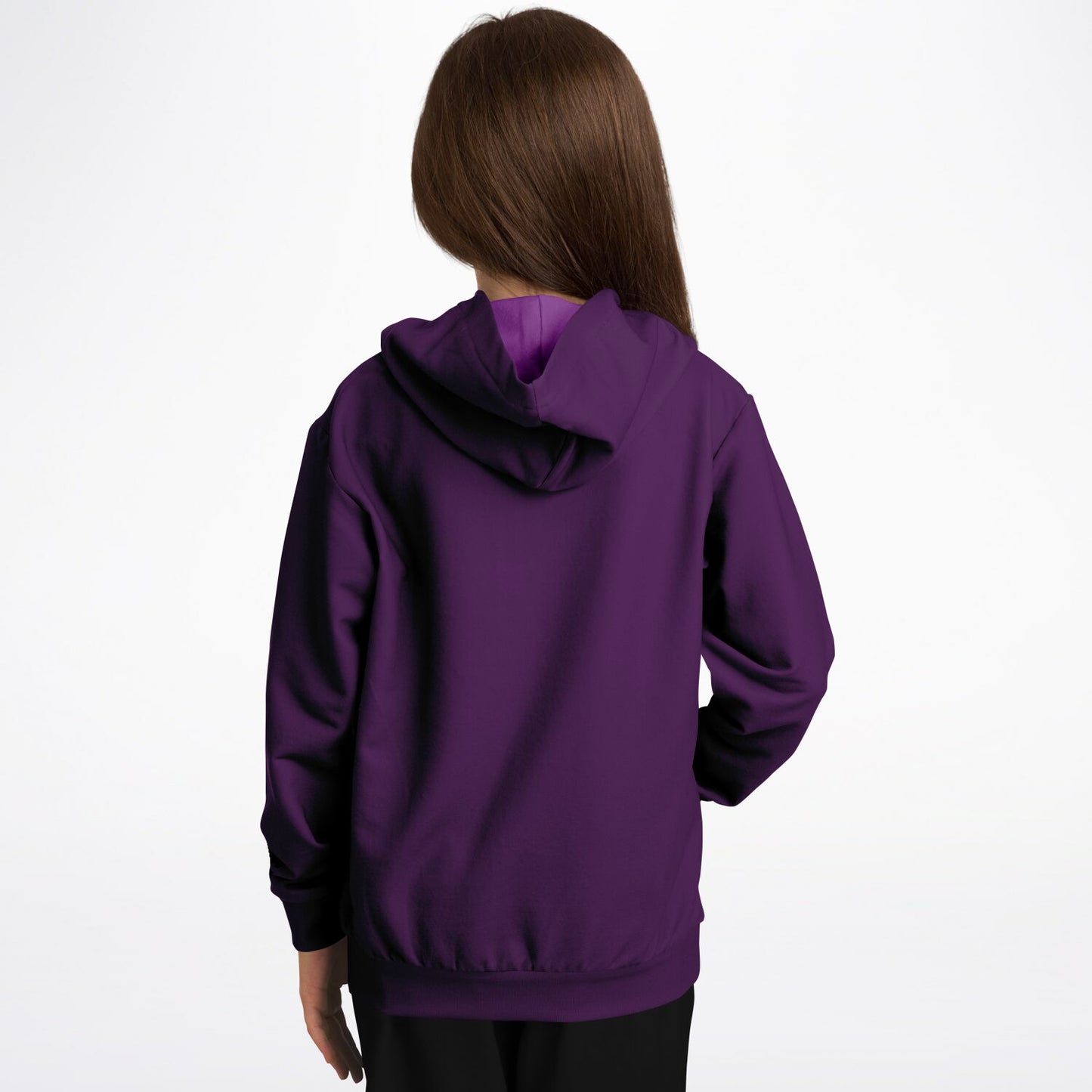 Purple Gymnast Girl Kids Hoodie