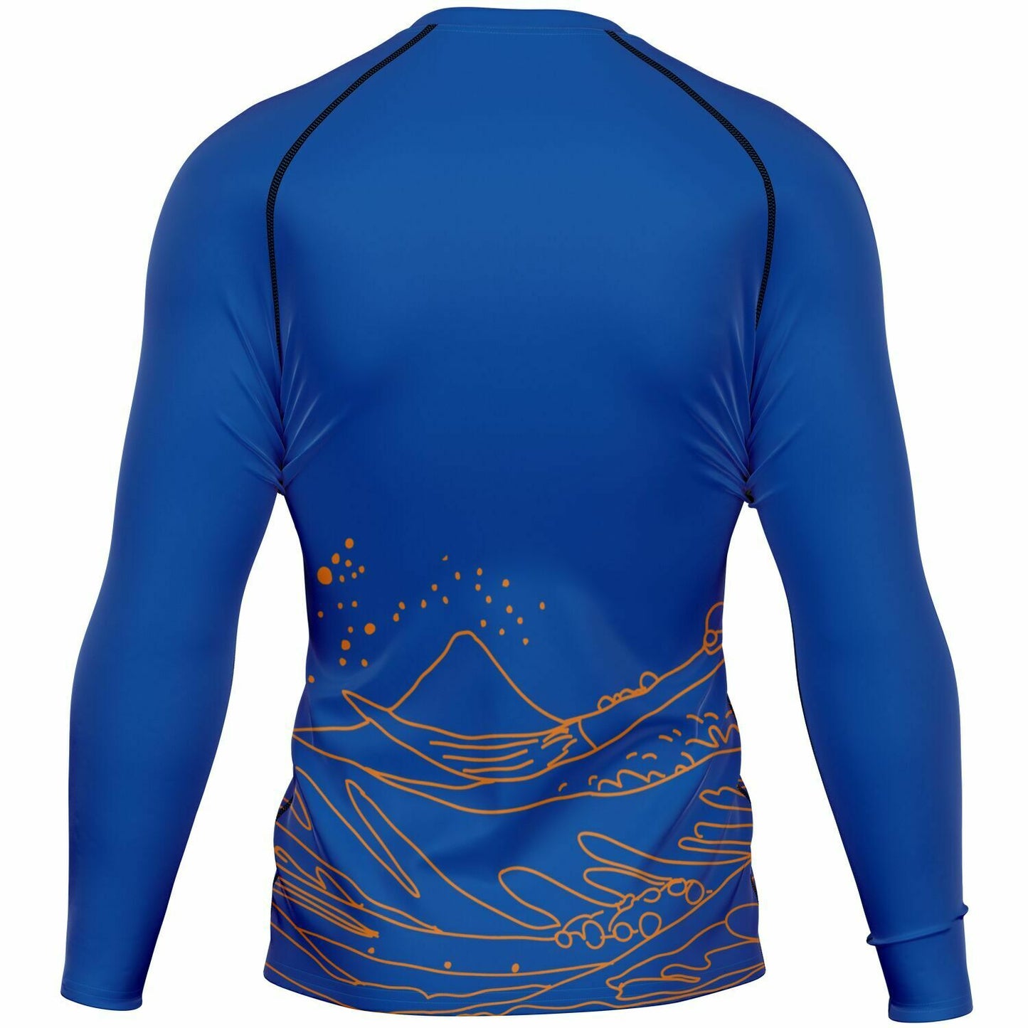 Waves Blue Men's Rashguard (black)
