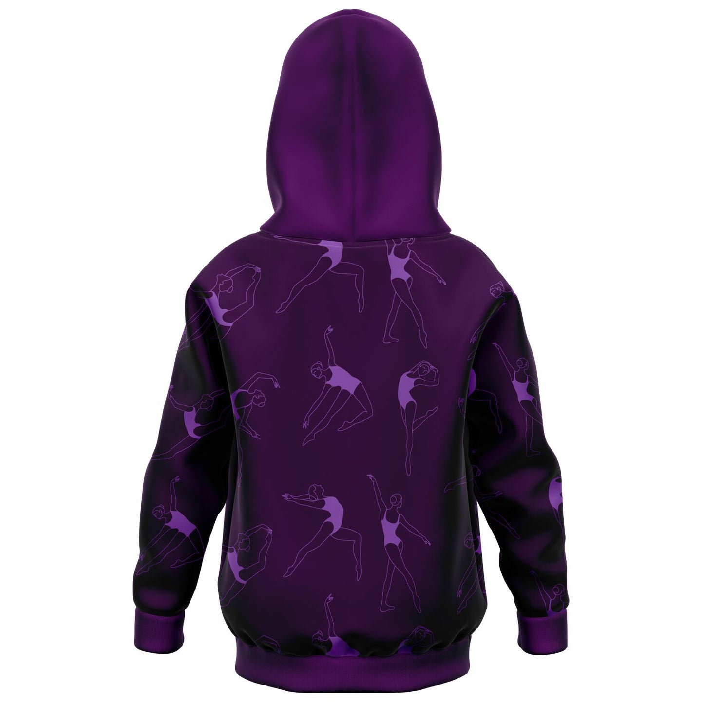 Purple Gymnastics Girl Kids Hoodie