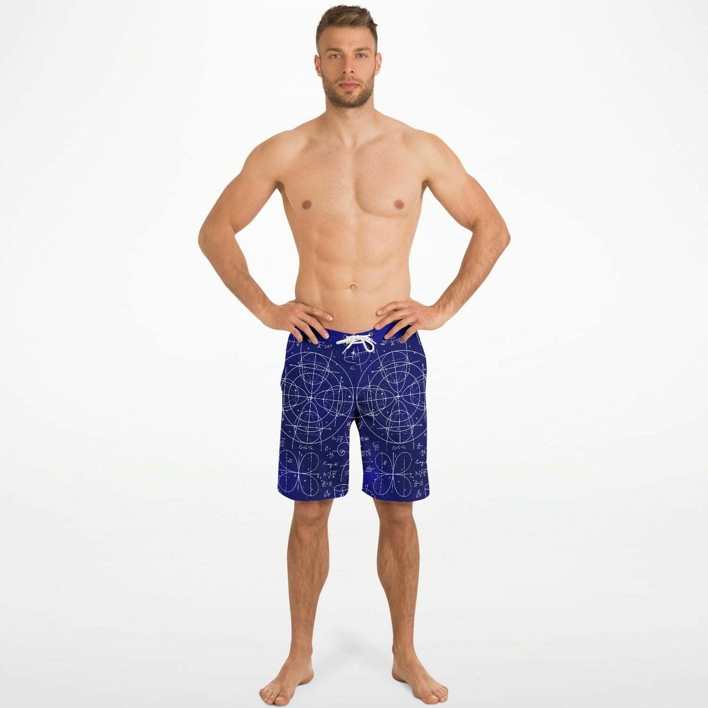 Math 2 Blue Men's Board Shorts