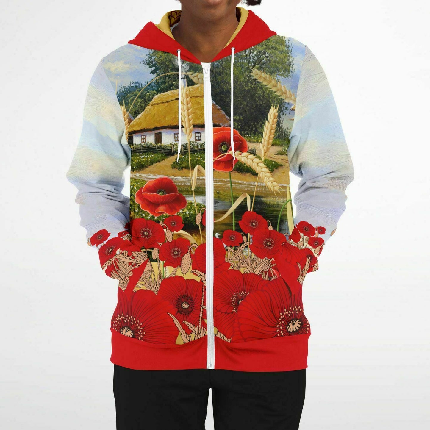 Ukraine Summer Village 1 Zip Hoodie Unisex