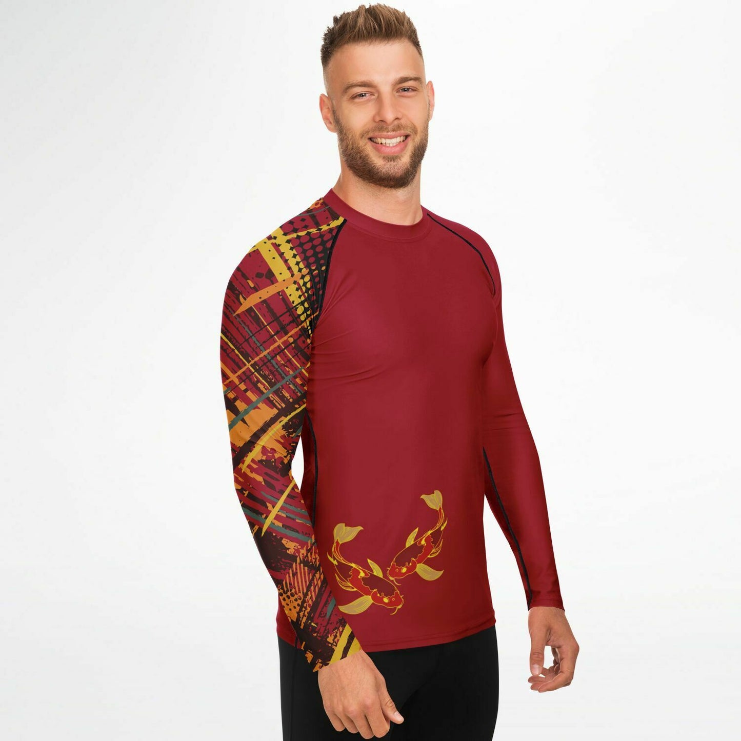 Koi Red Men's Rashguard (one sleeve)