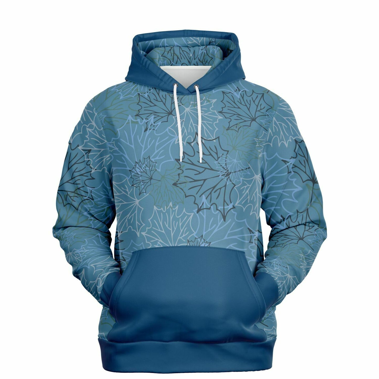 Blue Leaves Premium Hoodie Unisex