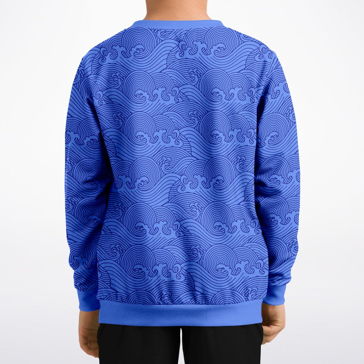 Waves and Ship Kids Poly Swearshirt