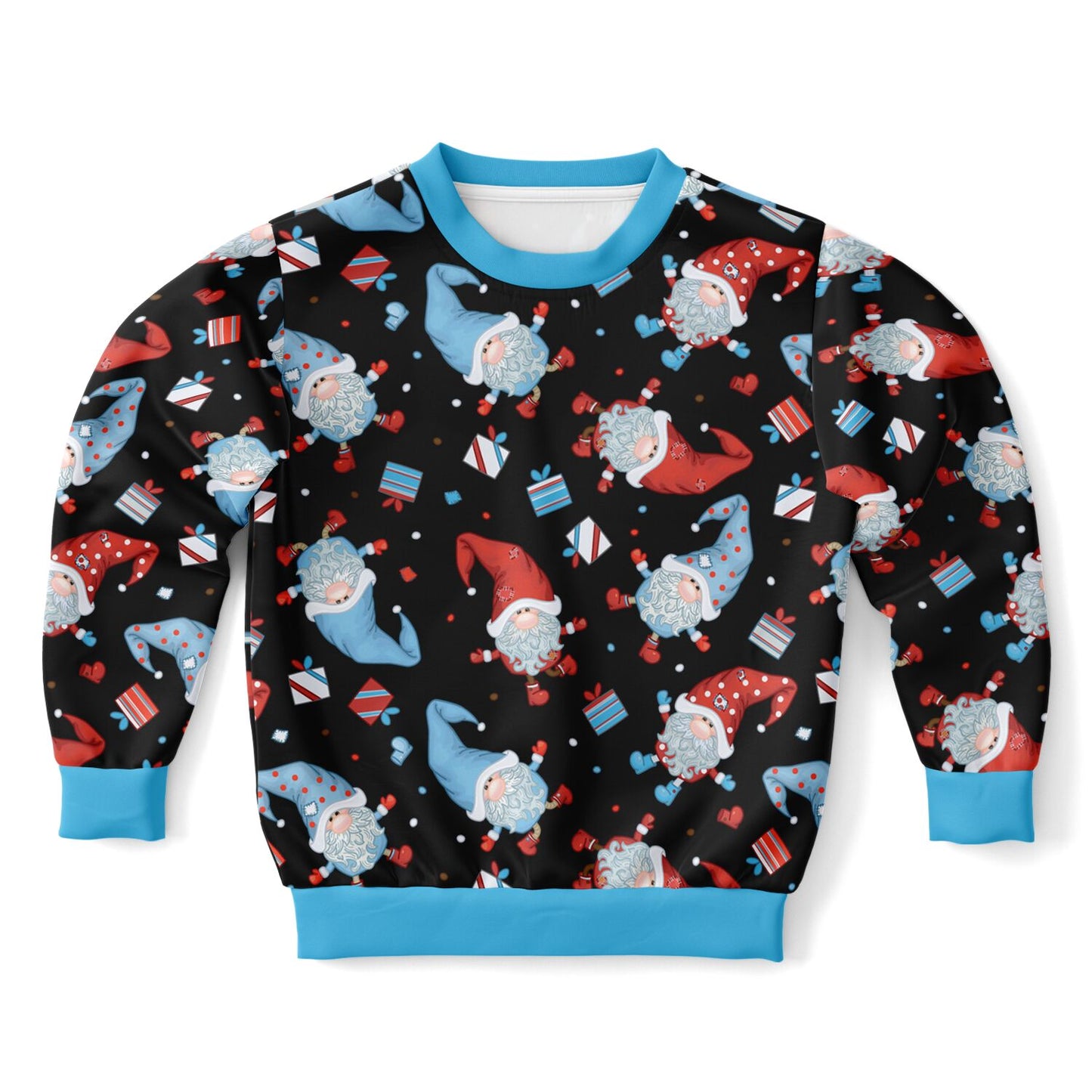 Black Winter Gnomes Kids Sweatshirt