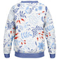 Autumn Blue Flowers Kids Sweatshirt